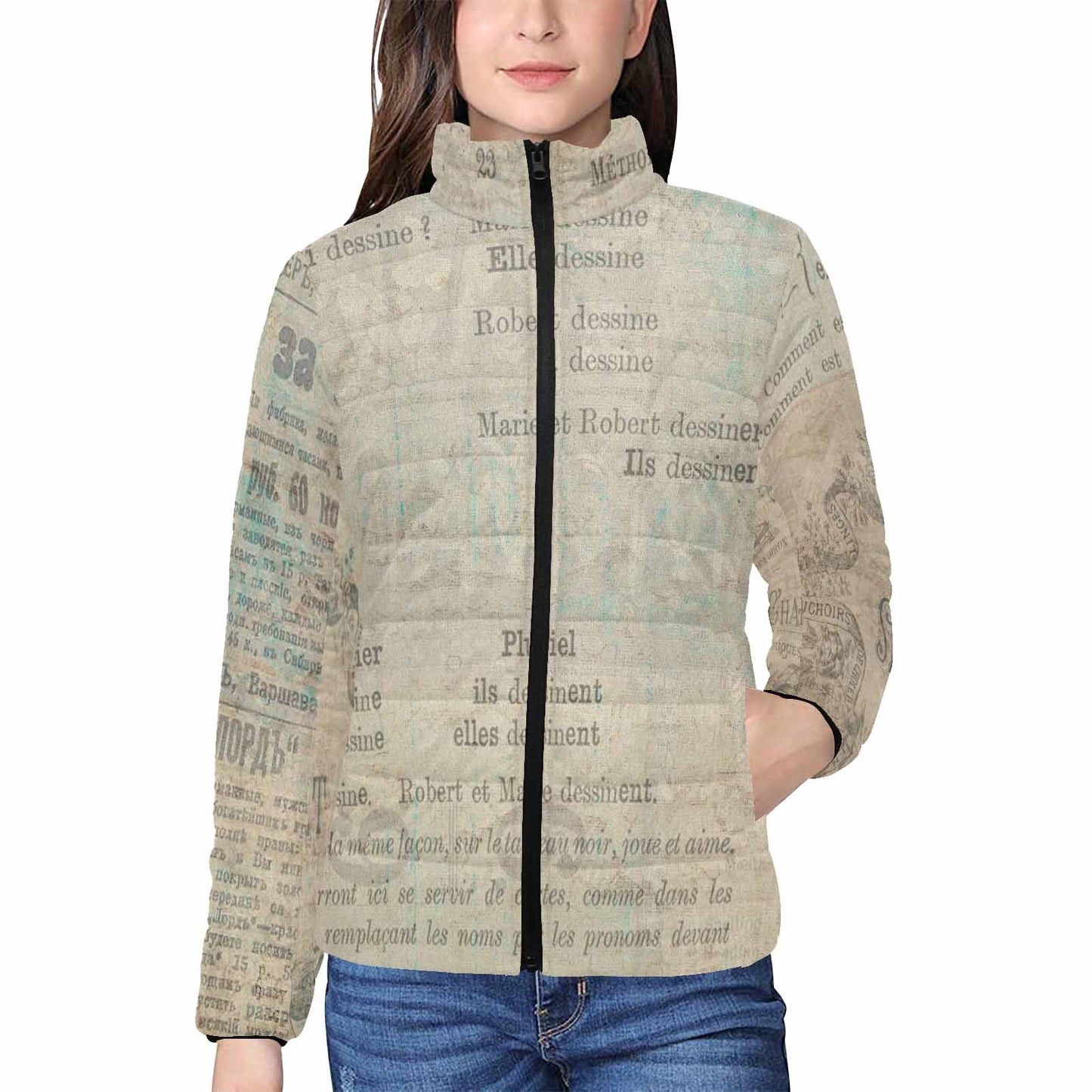 Antique general print quilted jacket, design 26