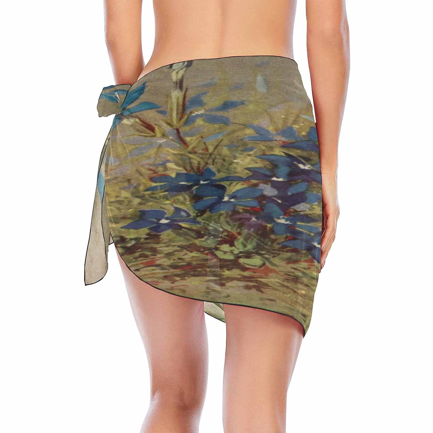 Vintage floral, beach sarong, beach coverup, swim wear, Design 39