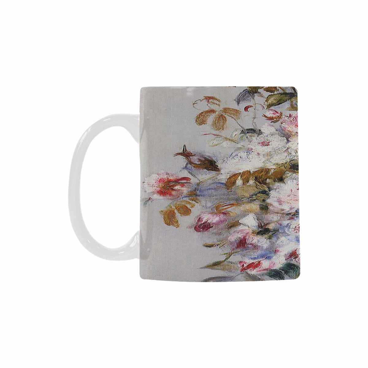 Vintage floral coffee mug or tea cup, Design 12
