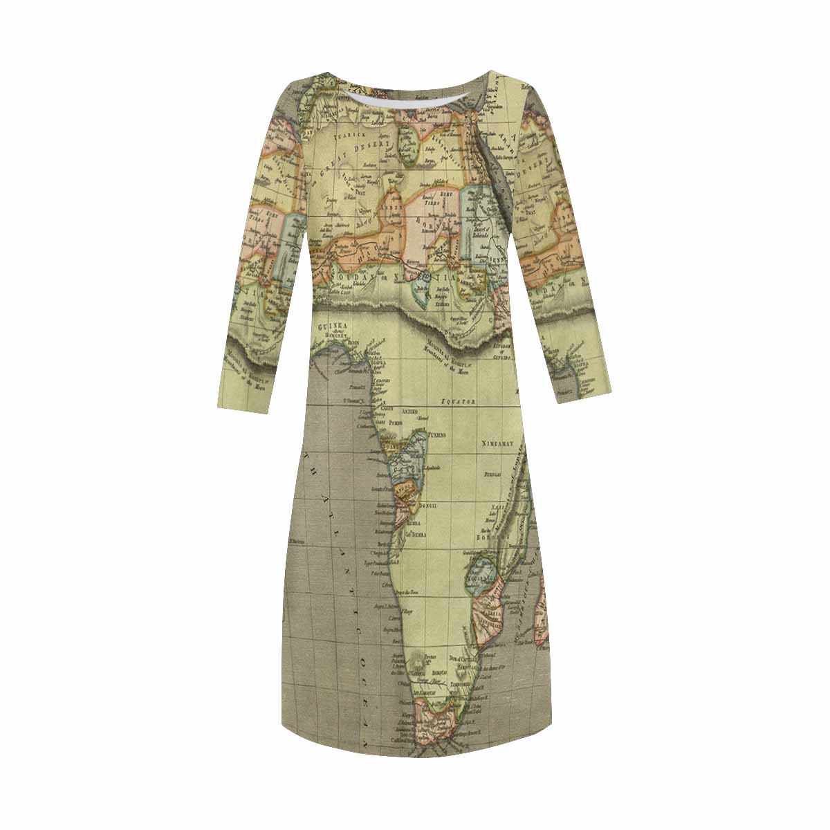 Antique Map loose dress, MODEL 29532, design 34