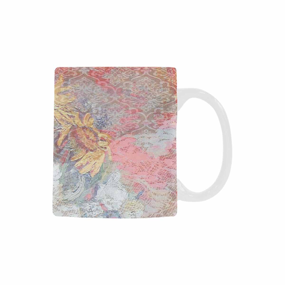 Vintage floral coffee mug or tea cup, Design 54x