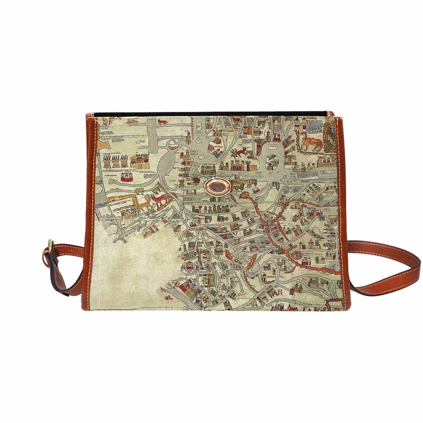 Antique Map Handbag, Model 1695341, Design 27