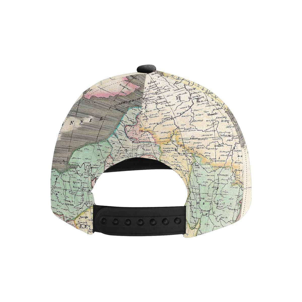 Antique Map design mens or womens deep snapback cap, trucker hat, Design 39