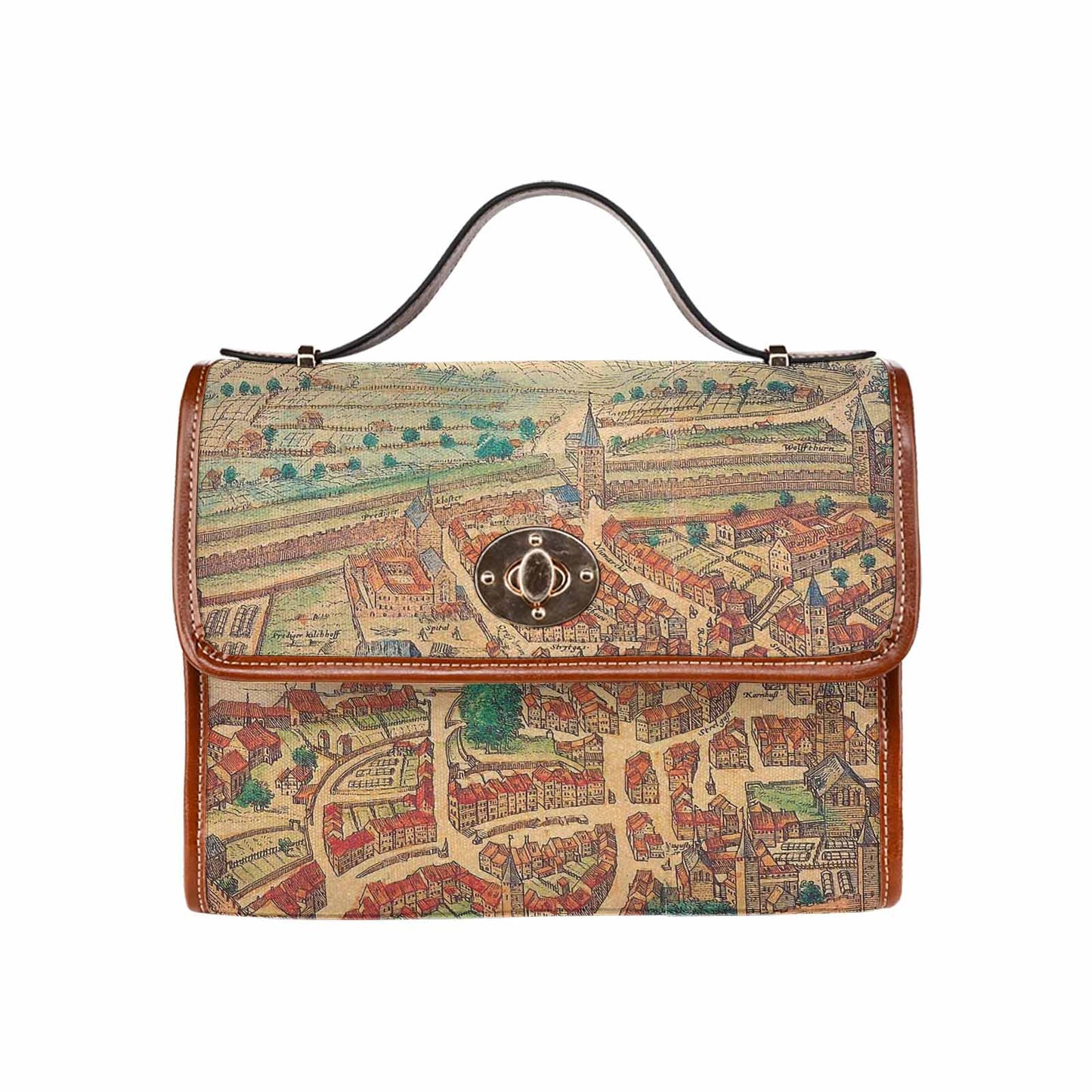 Antique Map Handbag, Model 1695341, Design 24