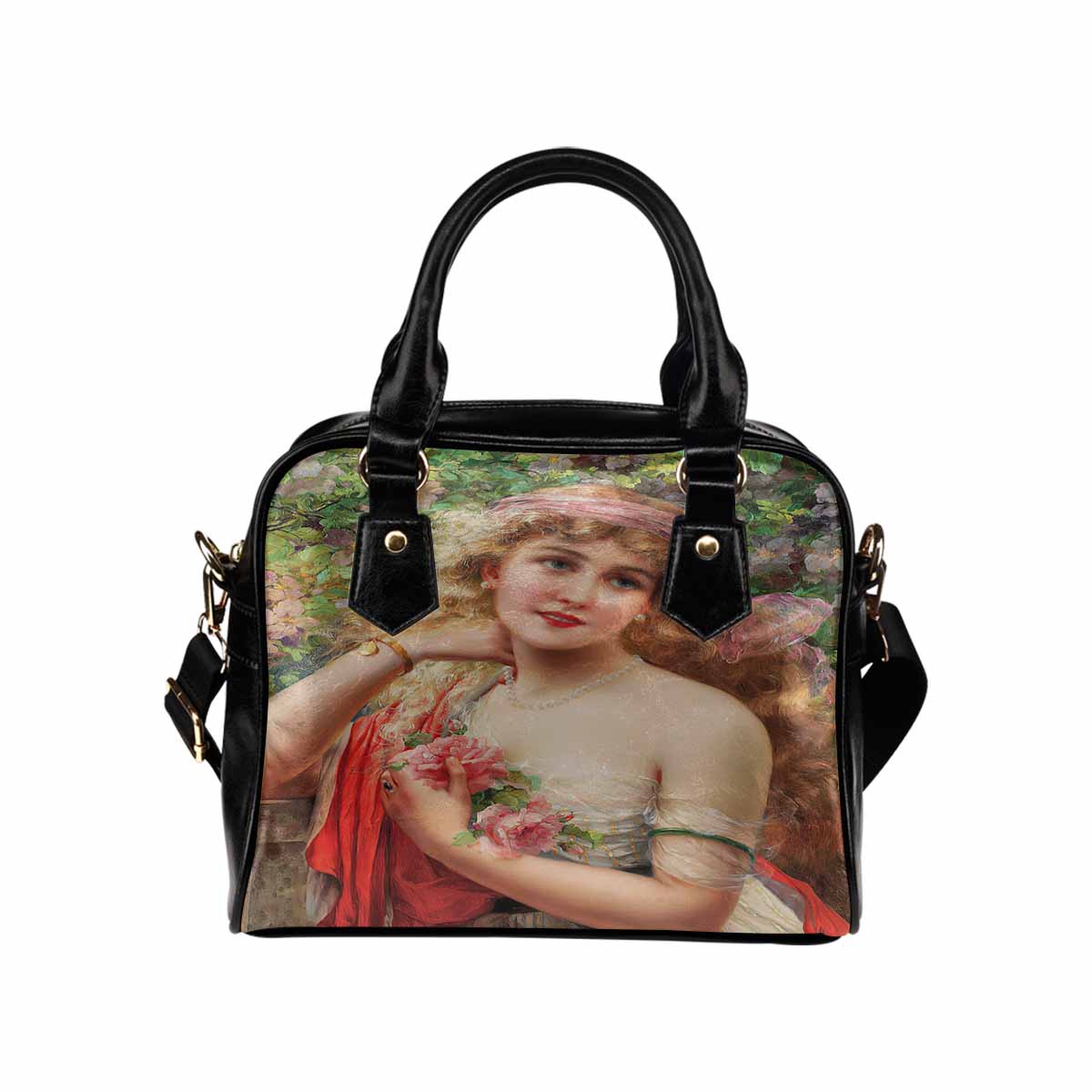 Victorian Lady design handbag, Mod 19163453, Young Lady With Roses