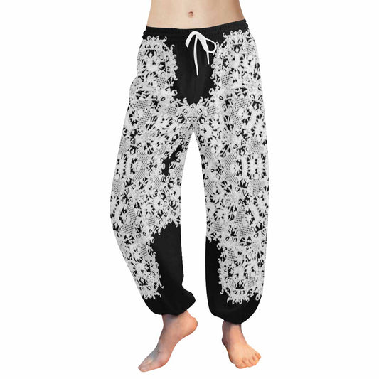 Victorian lace print Haram pants, loose comfy pants design 50