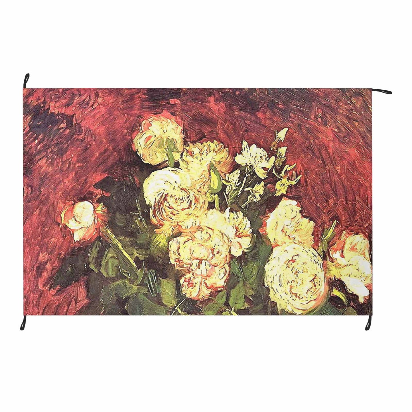 Vintage Floral waterproof picnic mat, 81 x 55in, Design 27