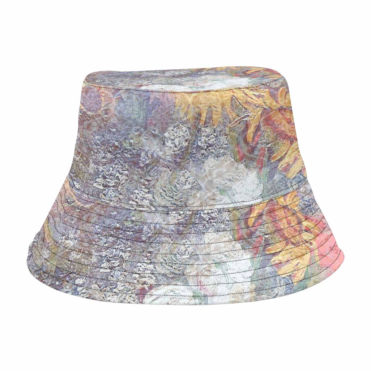 Vintage floral unisex bucket boonie Hat, outdoors hat, Design 54x
