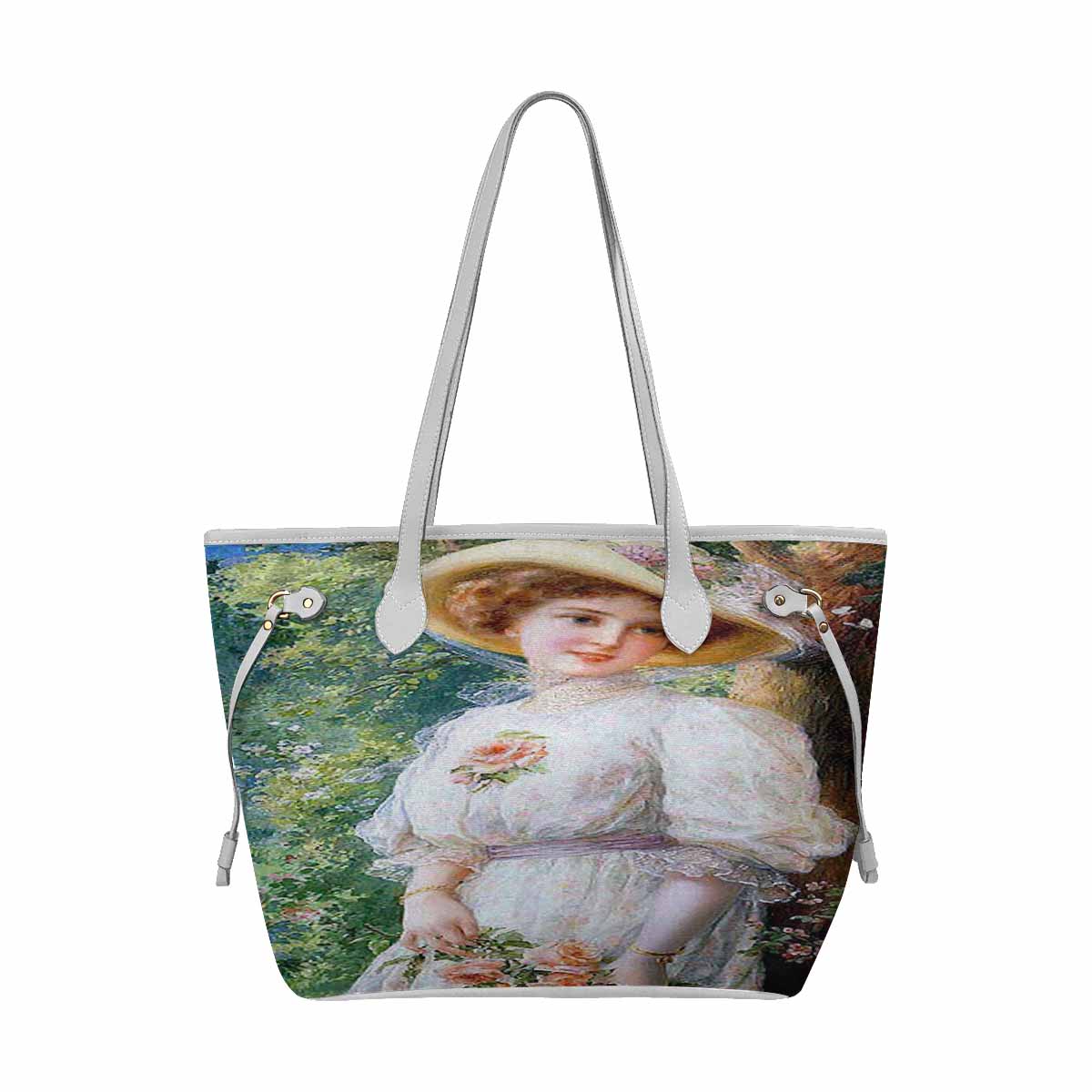Victorian Lady Design Handbag, Model 1695361, Reverie, WHITE TRIM
