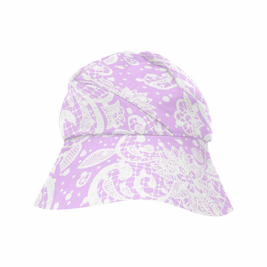 Victorian lace print, wide brim sunvisor Hat, outdoors hat, design 06