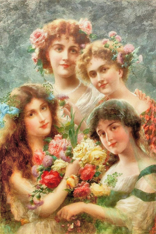 Victorian girls fine art print  GIRLS