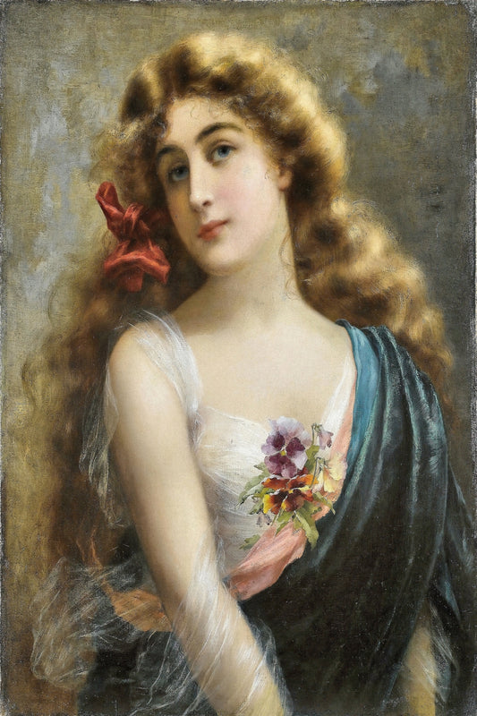 Victorian lady fine art print  An auburn beauty