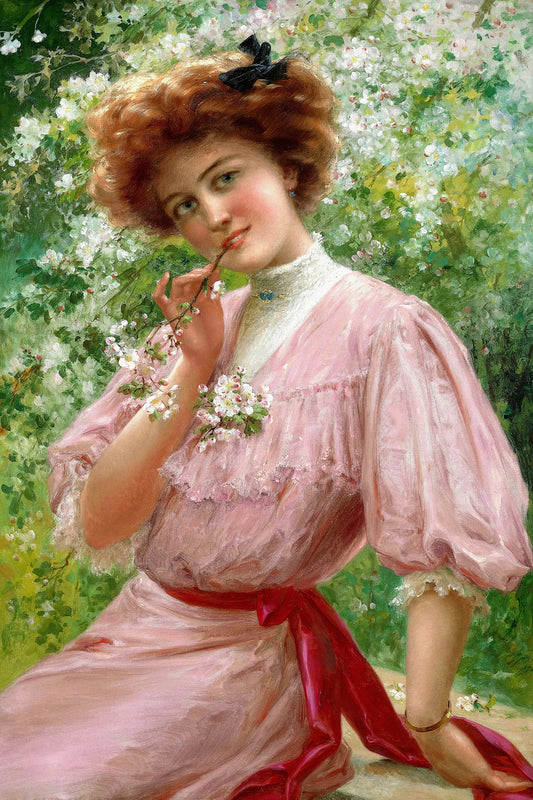 Victorian lady fine art print  Pretty In Pink