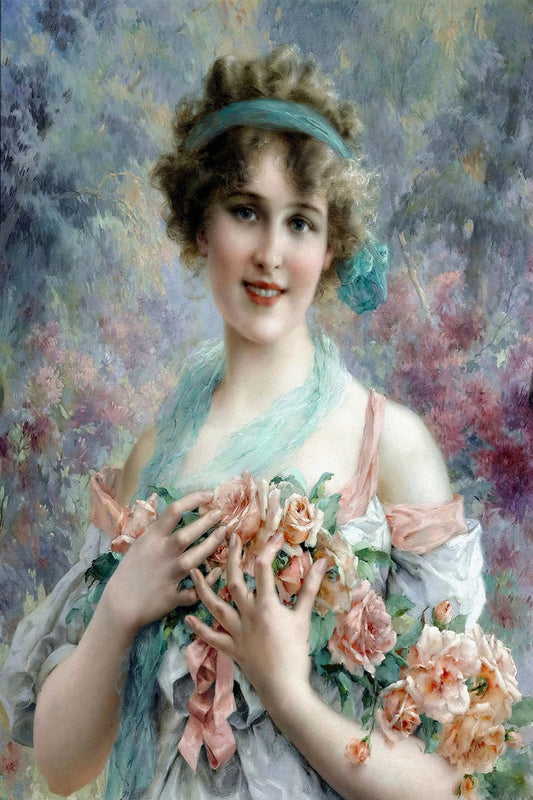 Victorian lady fine art print  The Rose Girl