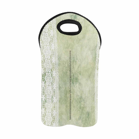 2 Bottle Victorian lace print wine bag, Design 42