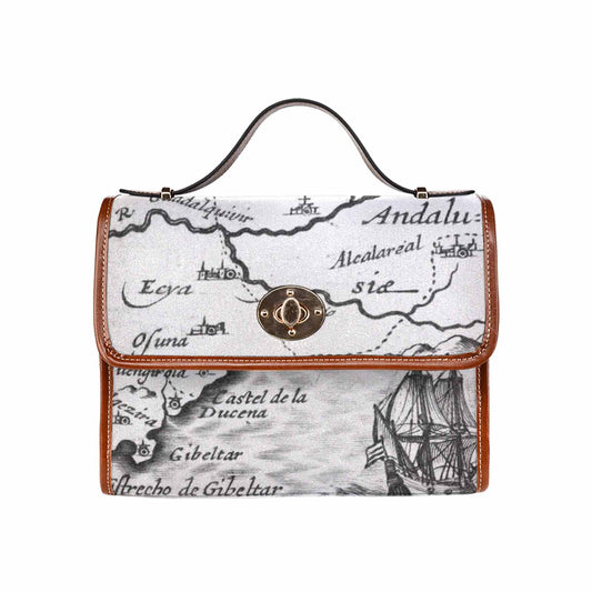 Antique Map Handbag, Model 1695341, Design 23