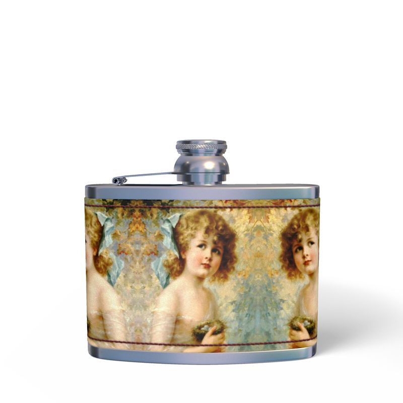Leather Wrapped Hip Flask