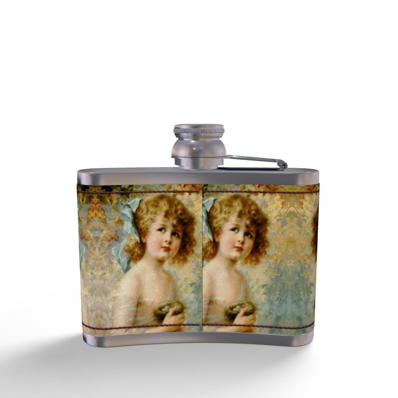 Leather Wrapped Hip Flask