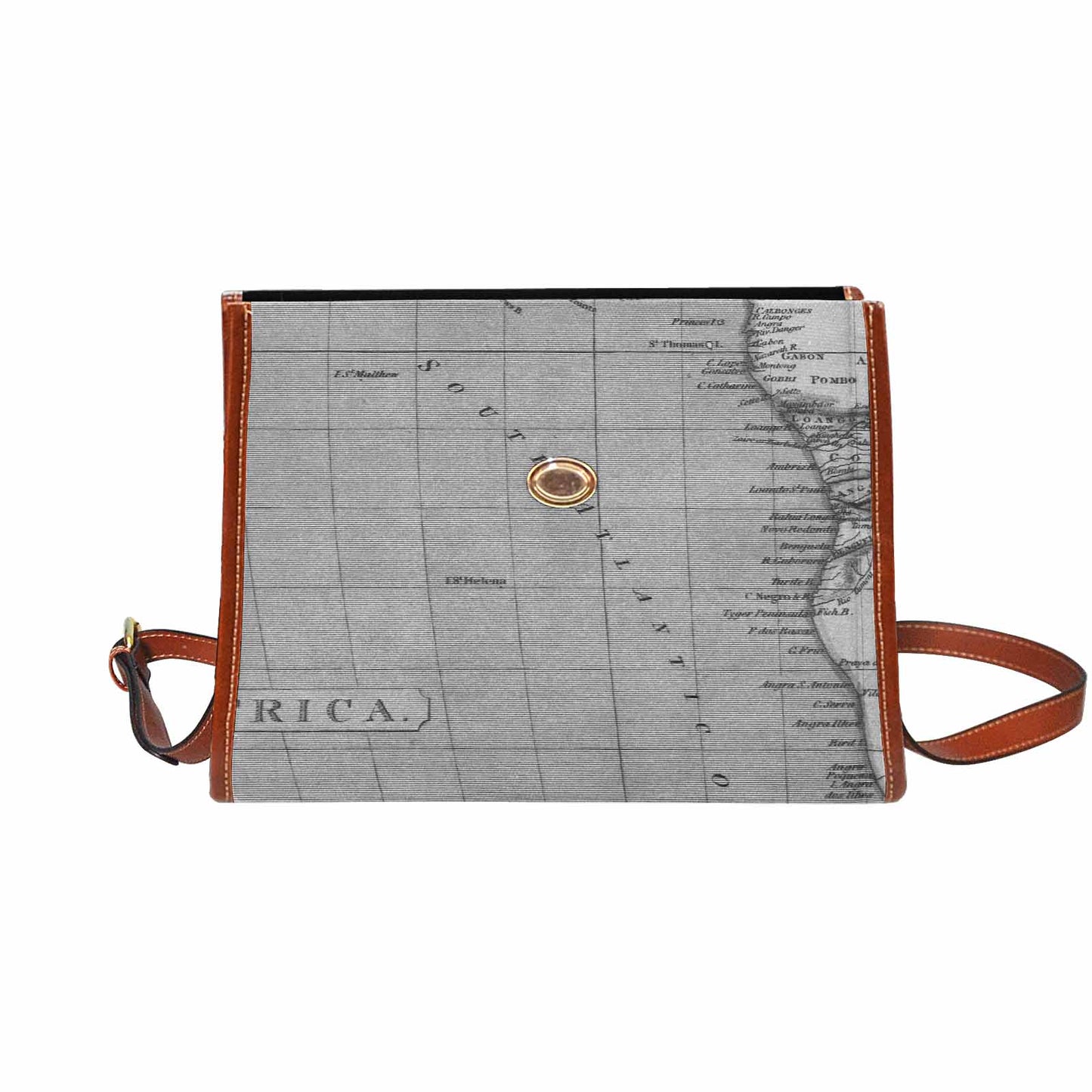 Antique Map Handbag, Model 1695341, Design 02