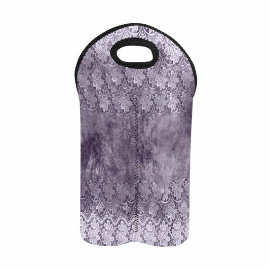 2 Bottle Victorian lace print wine bag, Design 39