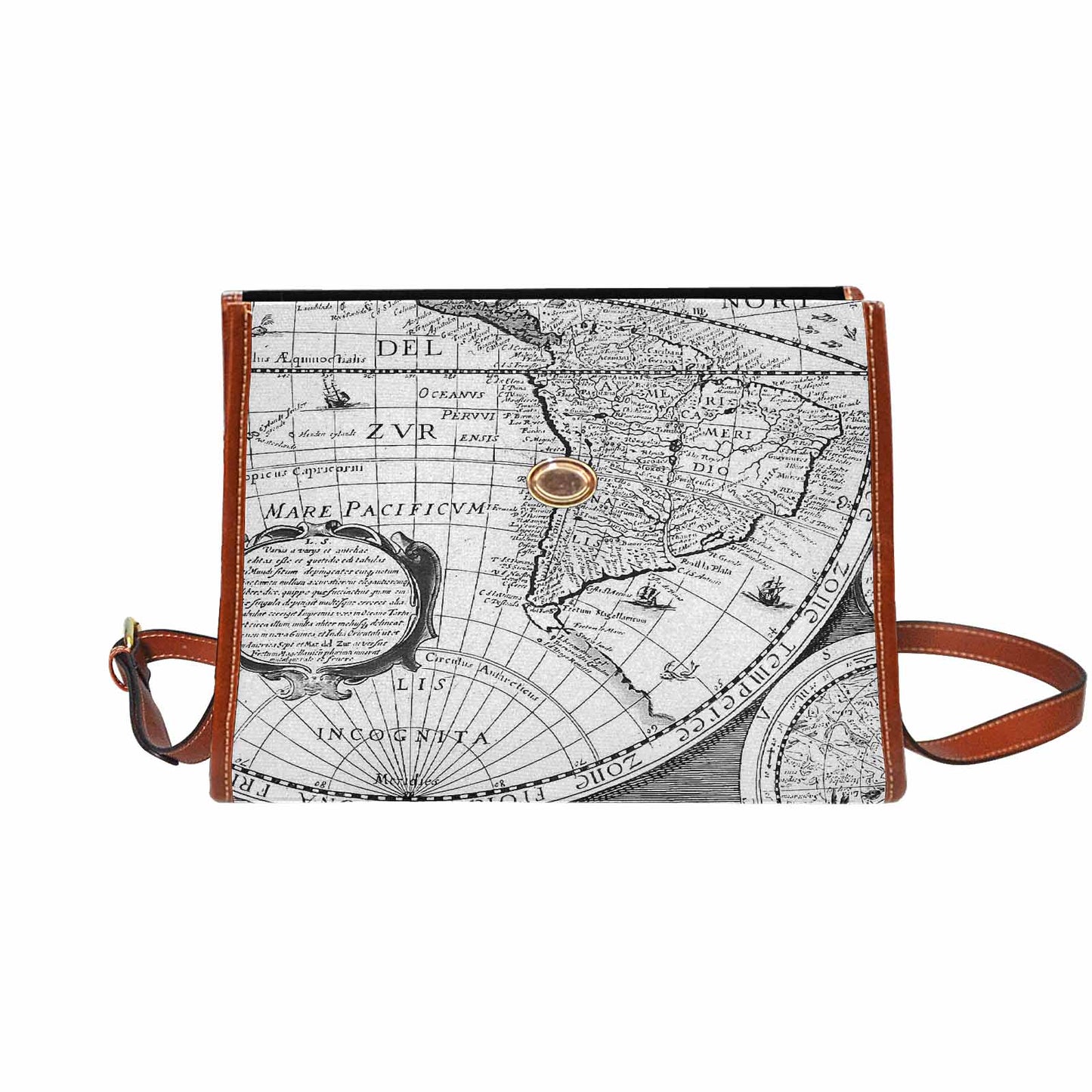 Antique Map Handbag, Model 1695341, Design 29