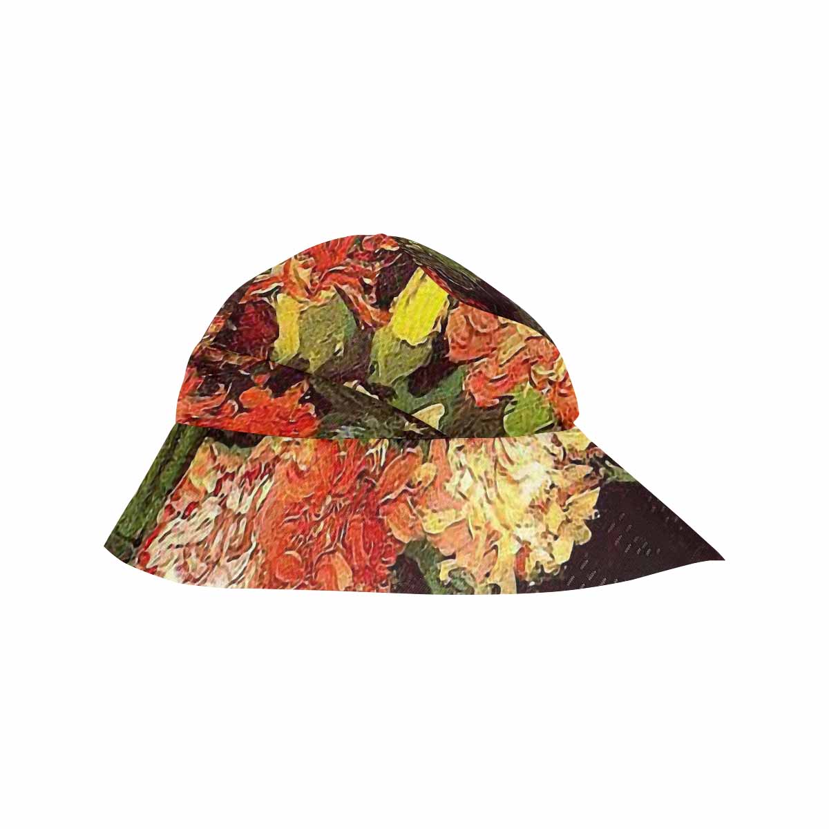 Vintage floral wide brim sunvisor Hat, outdoors hat, Design 33