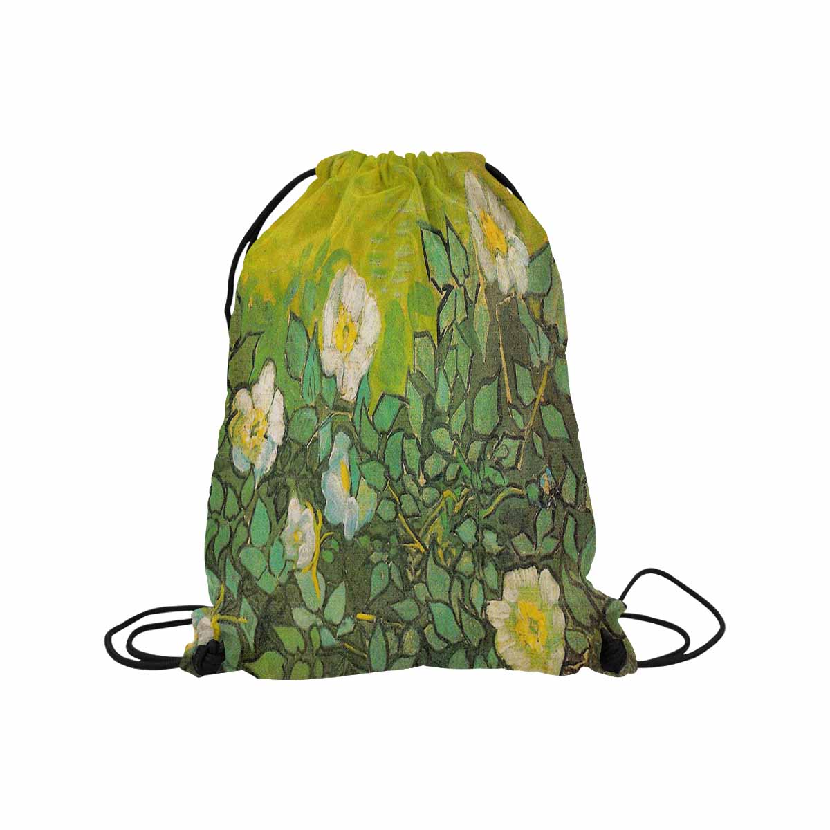 Vintage Floral print, DRAWSTRING BAG, MEDIUM, Design 01