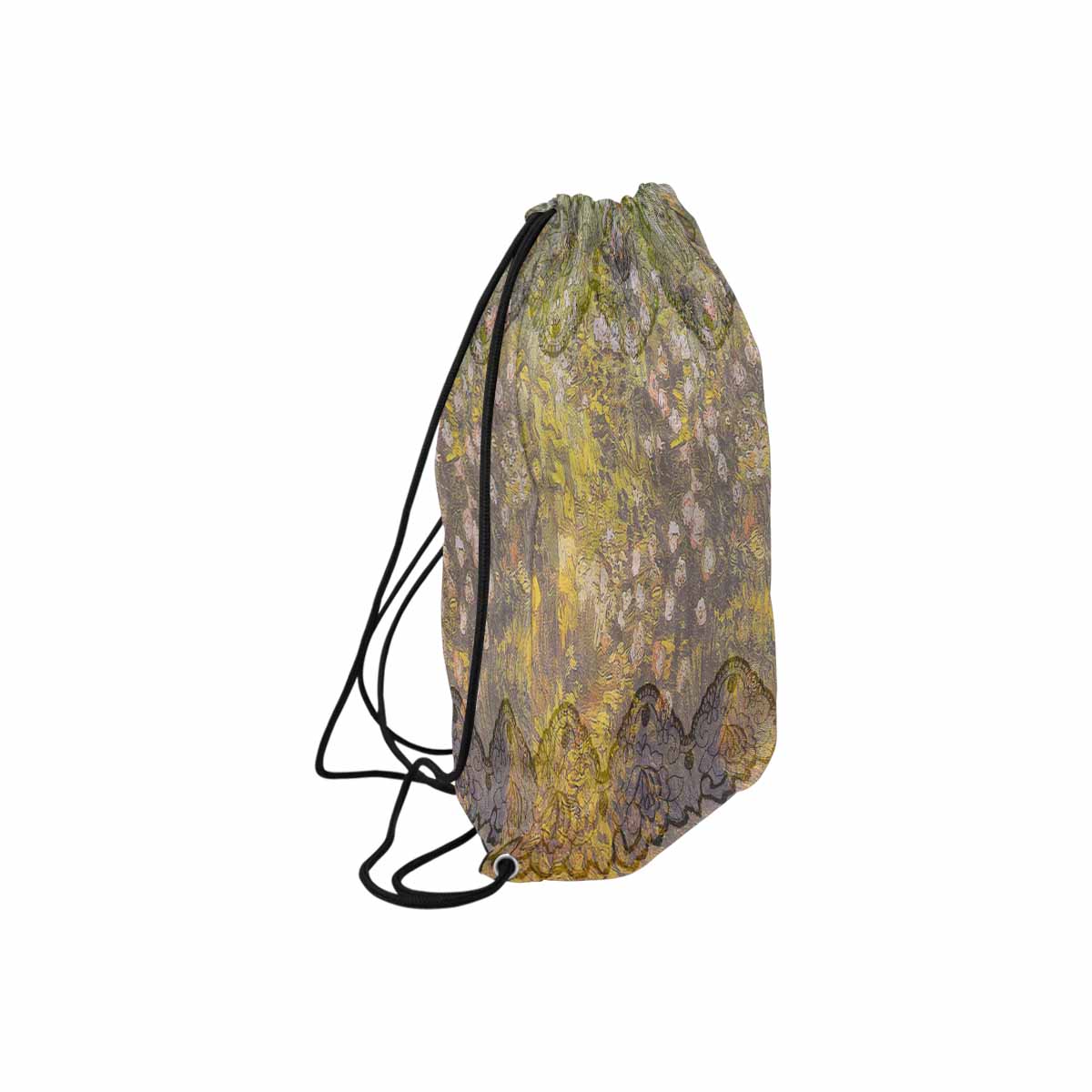 Vintage Floral print, DRAWSTRING BAG, MEDIUM, Design 05x