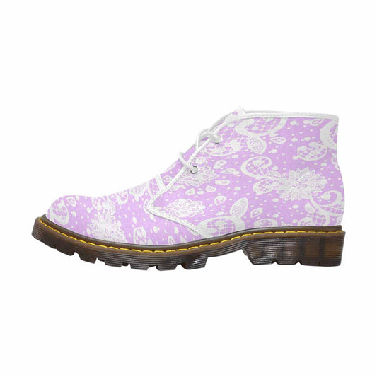 Lace Print, Cute comfy womens Chukka boots, design 06