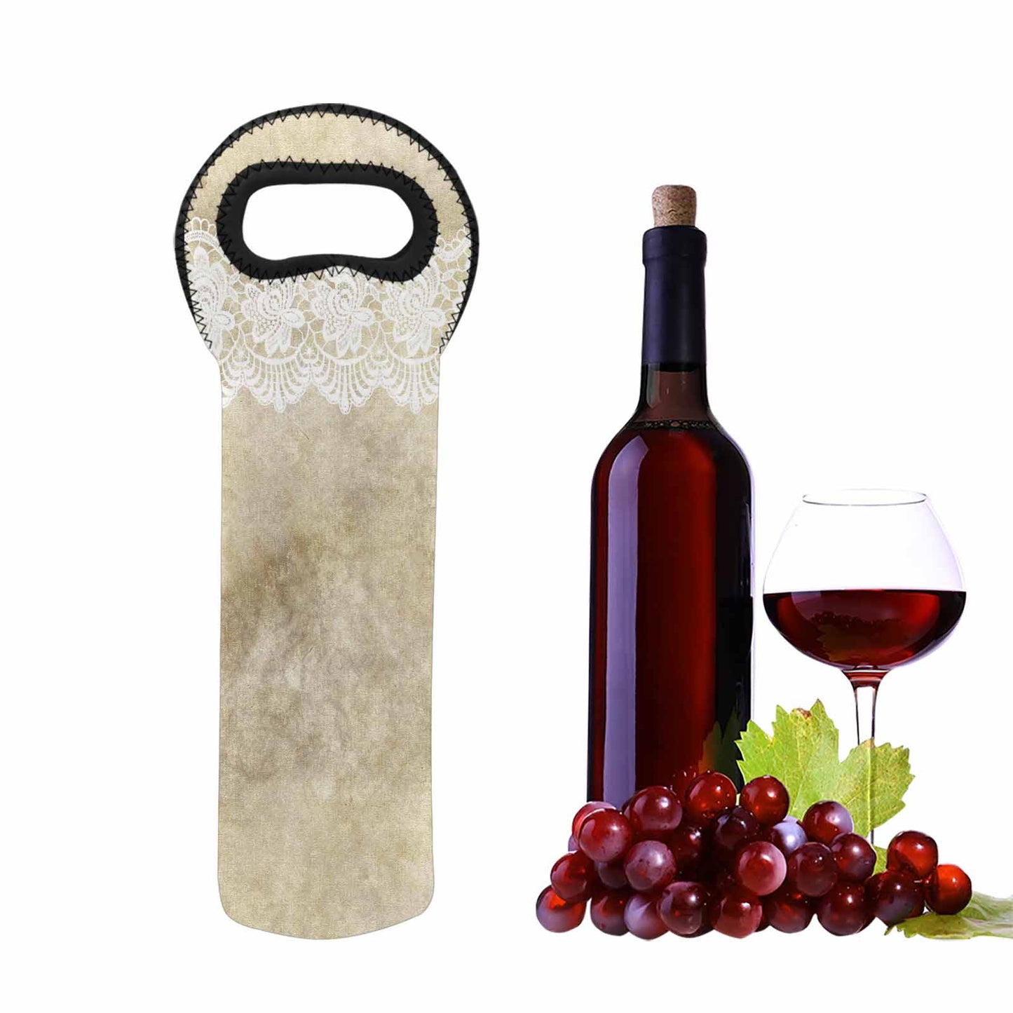 Victorian Lace 1 bottle wine bag, design 28