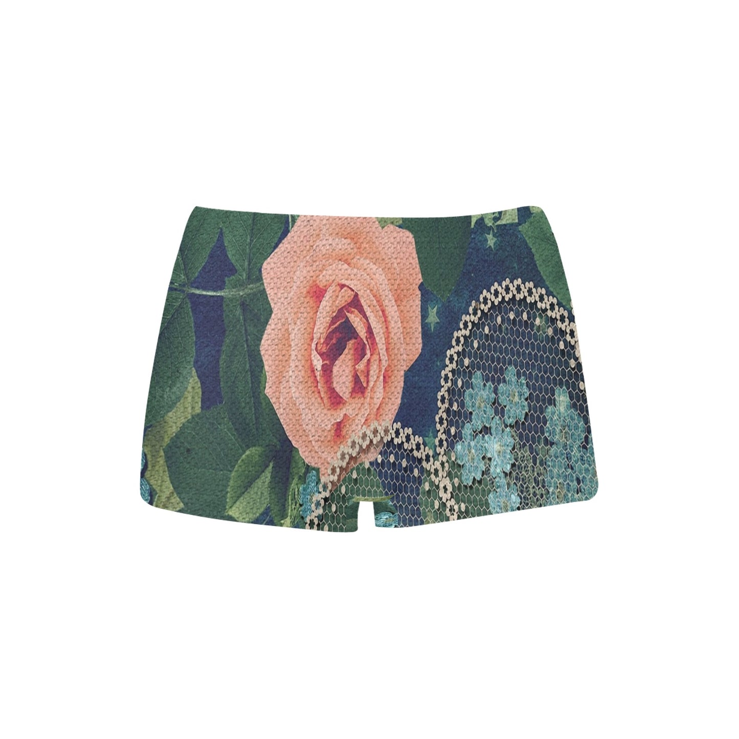 Printed Lace Boyshorts, daisy dukes, pum pum shorts, shortie shorts , design 01