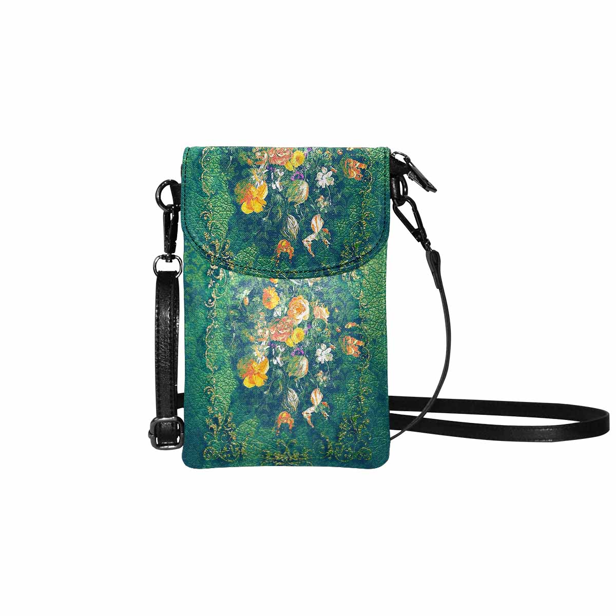 General Victorian cell phone purse, mobile purse, Design 13