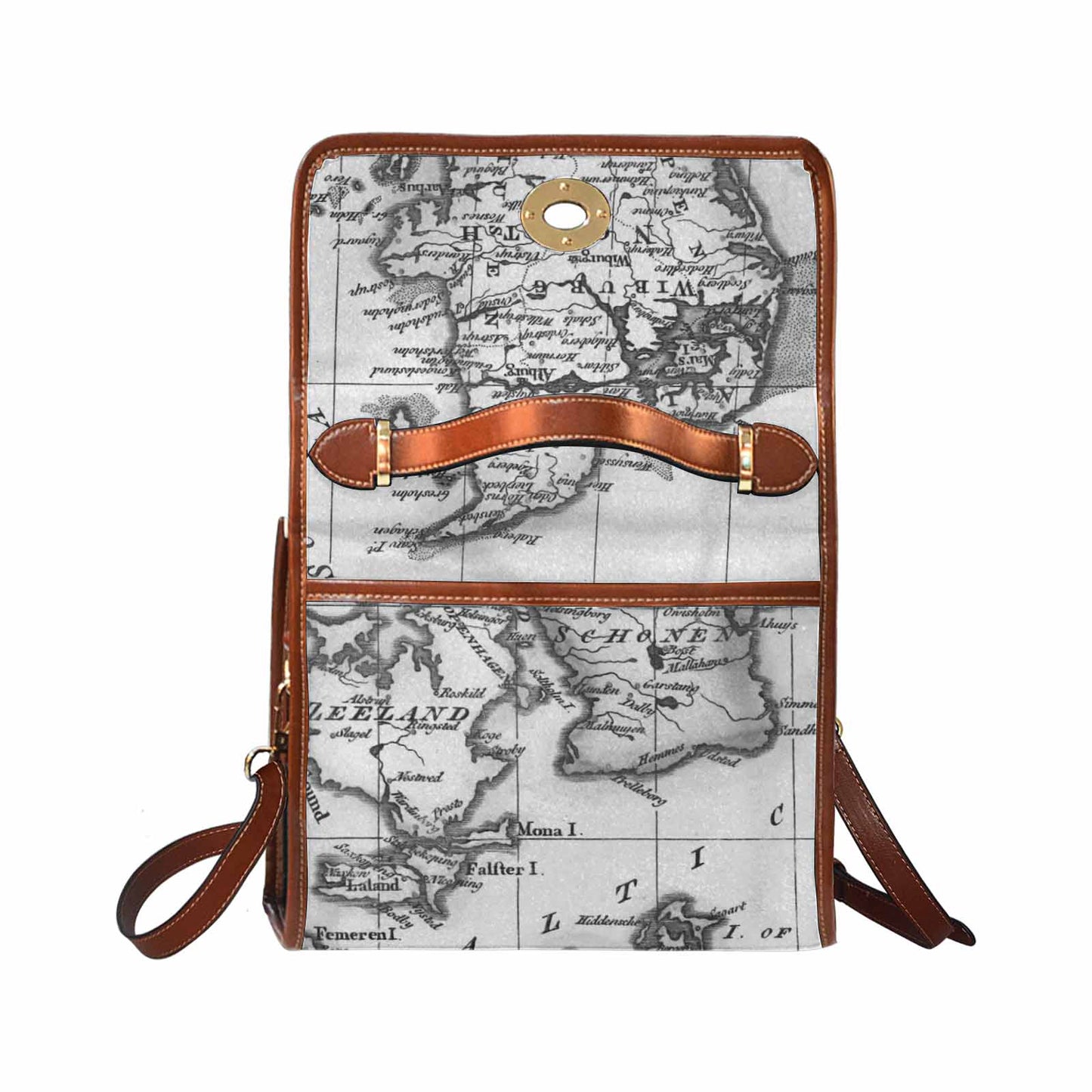 Antique Map Handbag, Model 1695341, Design 32