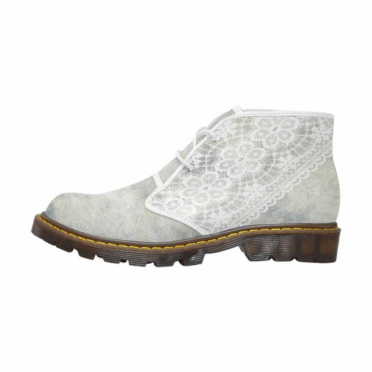 Lace Print, Cute comfy womens Chukka boots, design 36