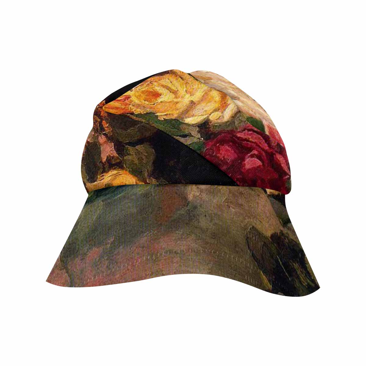 Vintage floral wide brim sunvisor Hat, outdoors hat, Design 37