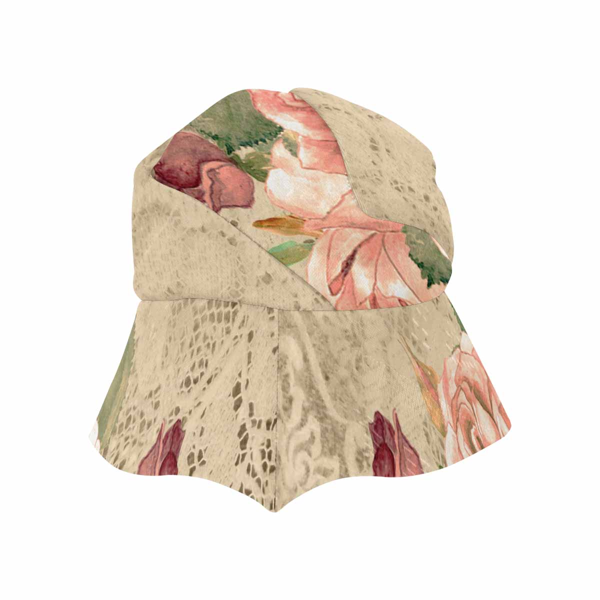 Victorian lace print, wide brim sunvisor Hat, outdoors hat, design 25