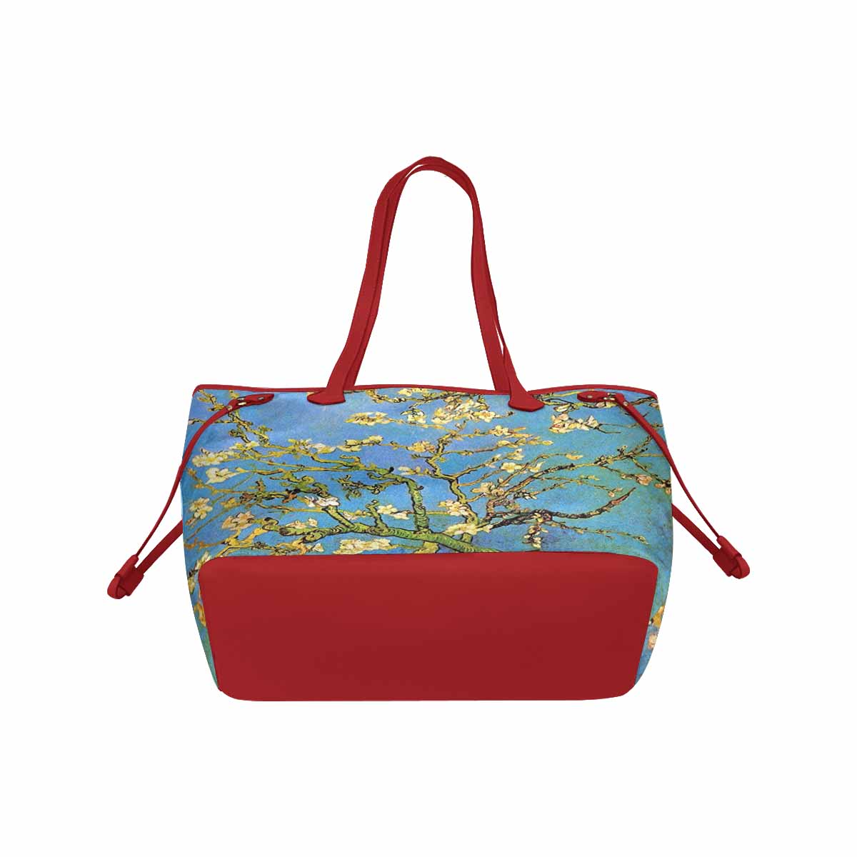 Vintage Floral Handbag, Classic Handbag, Mod 1695361 Design 20, RED TRIM