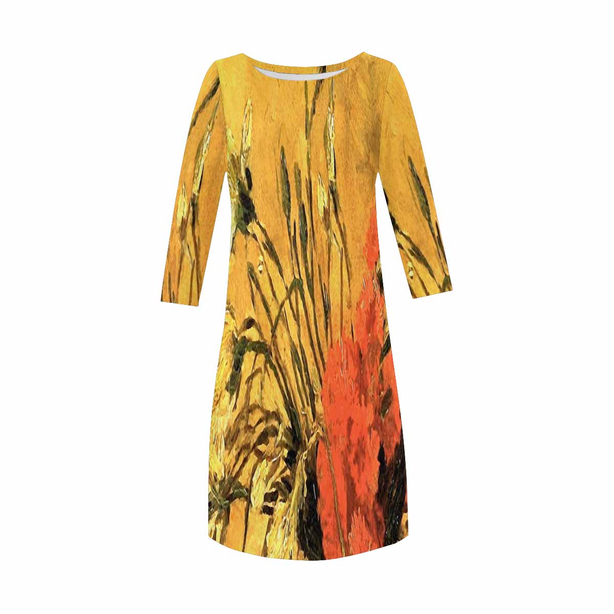 Vintage floral loose dress, XS to 3X plus size, model D29532 Design 61