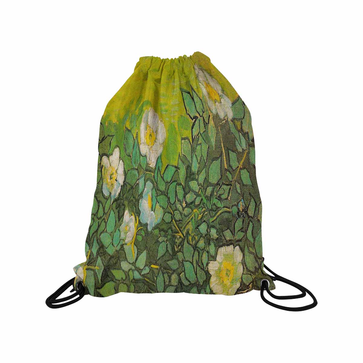 Vintage Floral print, DRAWSTRING BAG, MEDIUM, Design 01