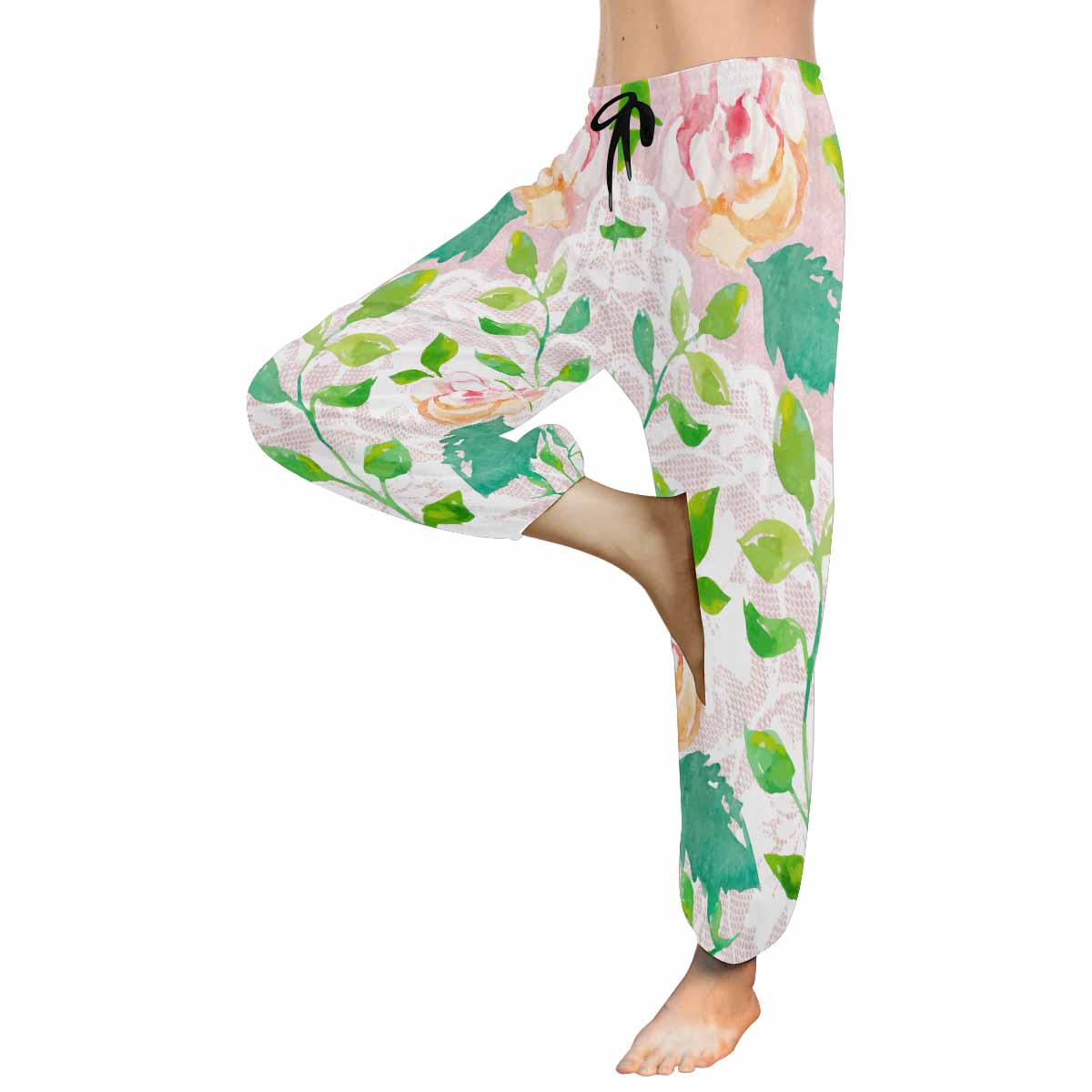 Victorian lace print Haram pants, loose comfy pants design 21