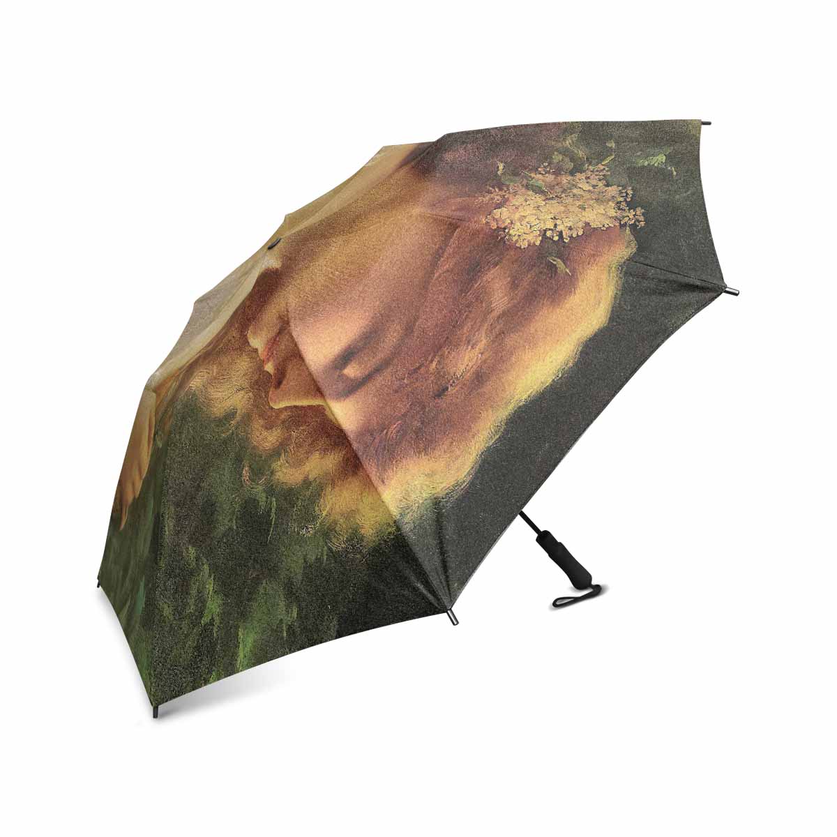 Victorian lady design UMBRELLA, Mod u05, Young Woman with a Dragonfly