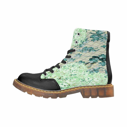 Victorian lace print, cute but tough, Winter walk about  boots, design 53