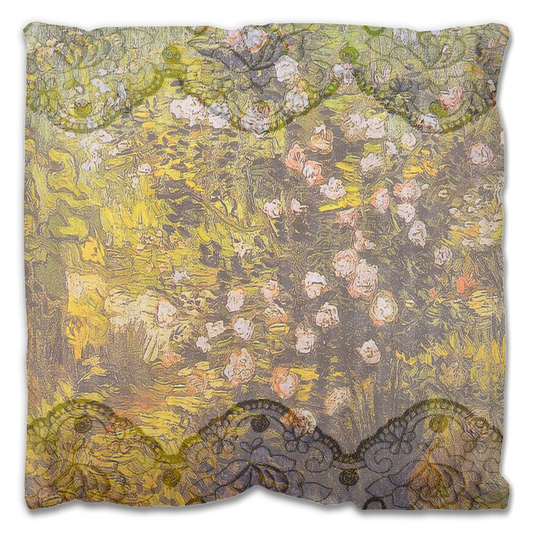 Vintage floral Outdoor Pillows, throw pillow, mildew resistance, various sizes, Design 05x