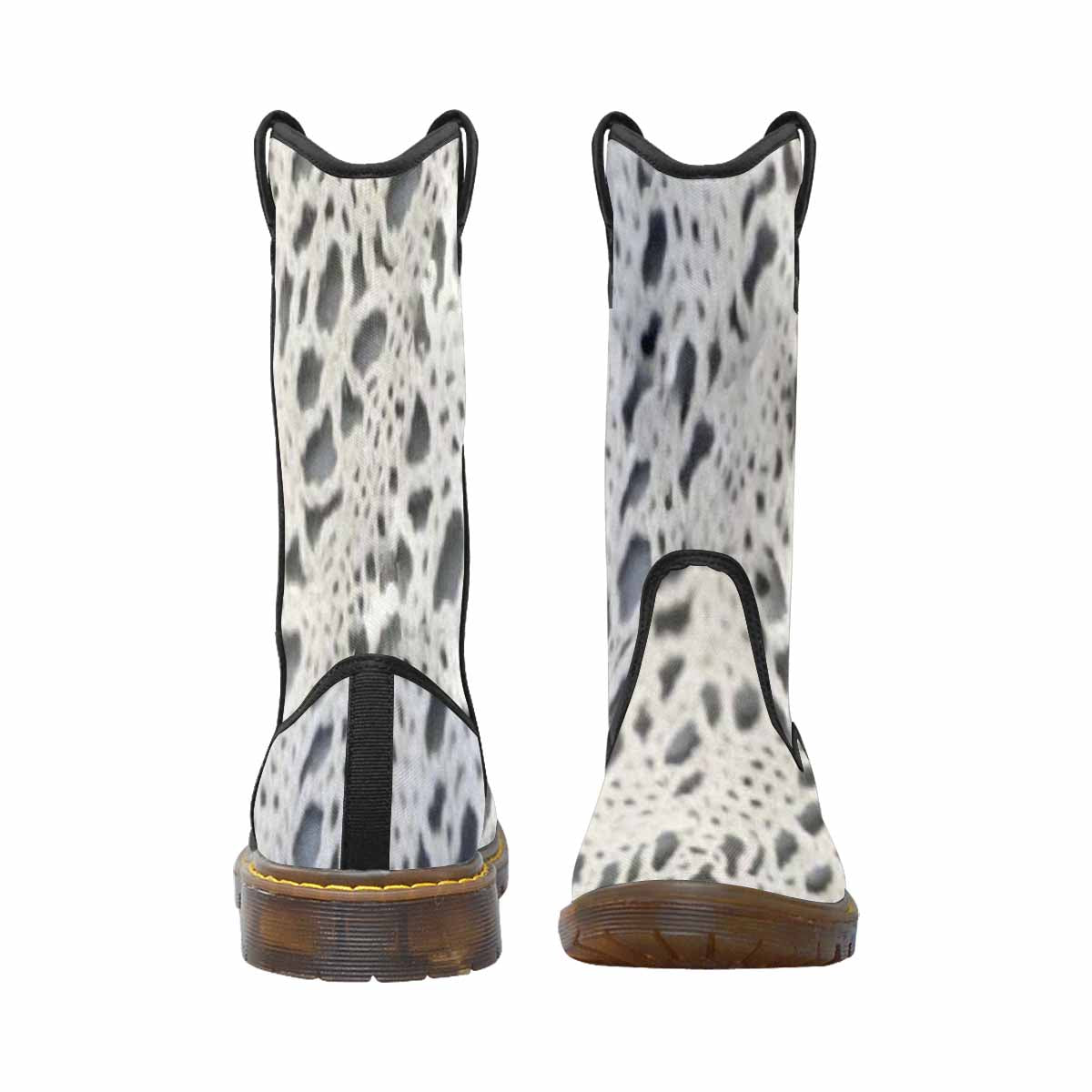 Victorian lace print, western lumber boots, design 12