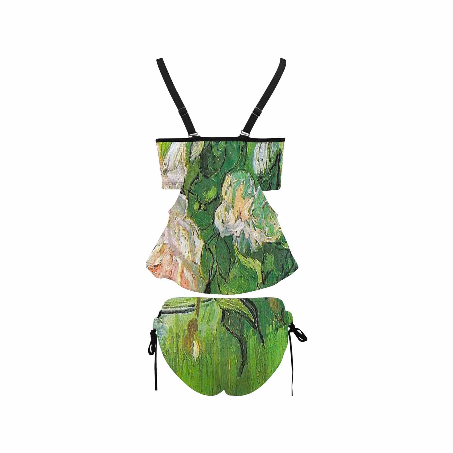 Vintage floral,cover belly tankini beach wear, swim wear, Design 06