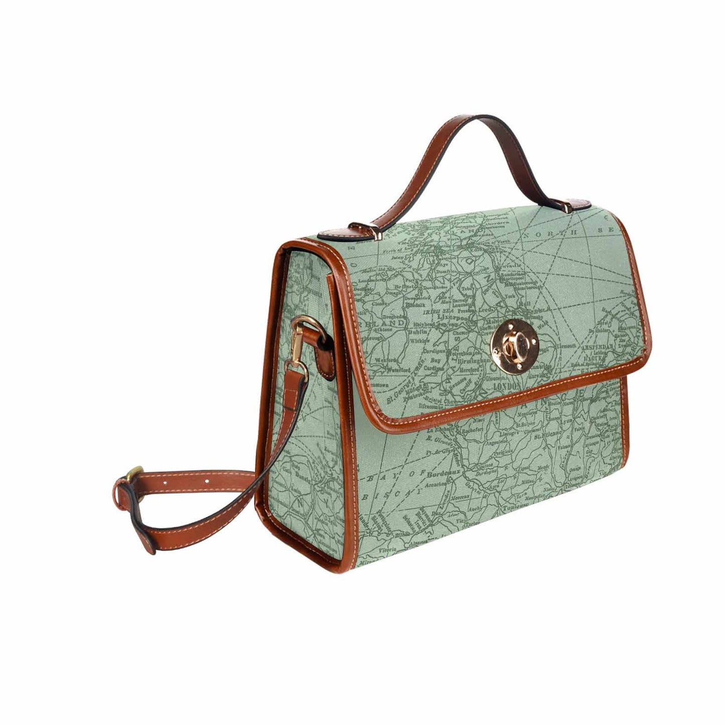 Antique Map Handbag, Model 1695341, Design 52