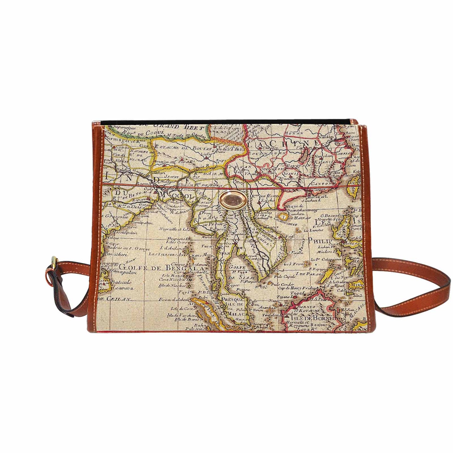 Antique Map Handbag, Model 1695341, Design 10