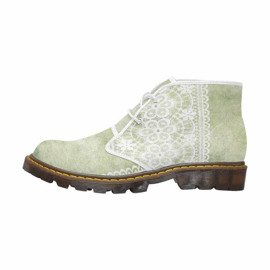 Lace Print, Cute comfy womens Chukka boots, design 42