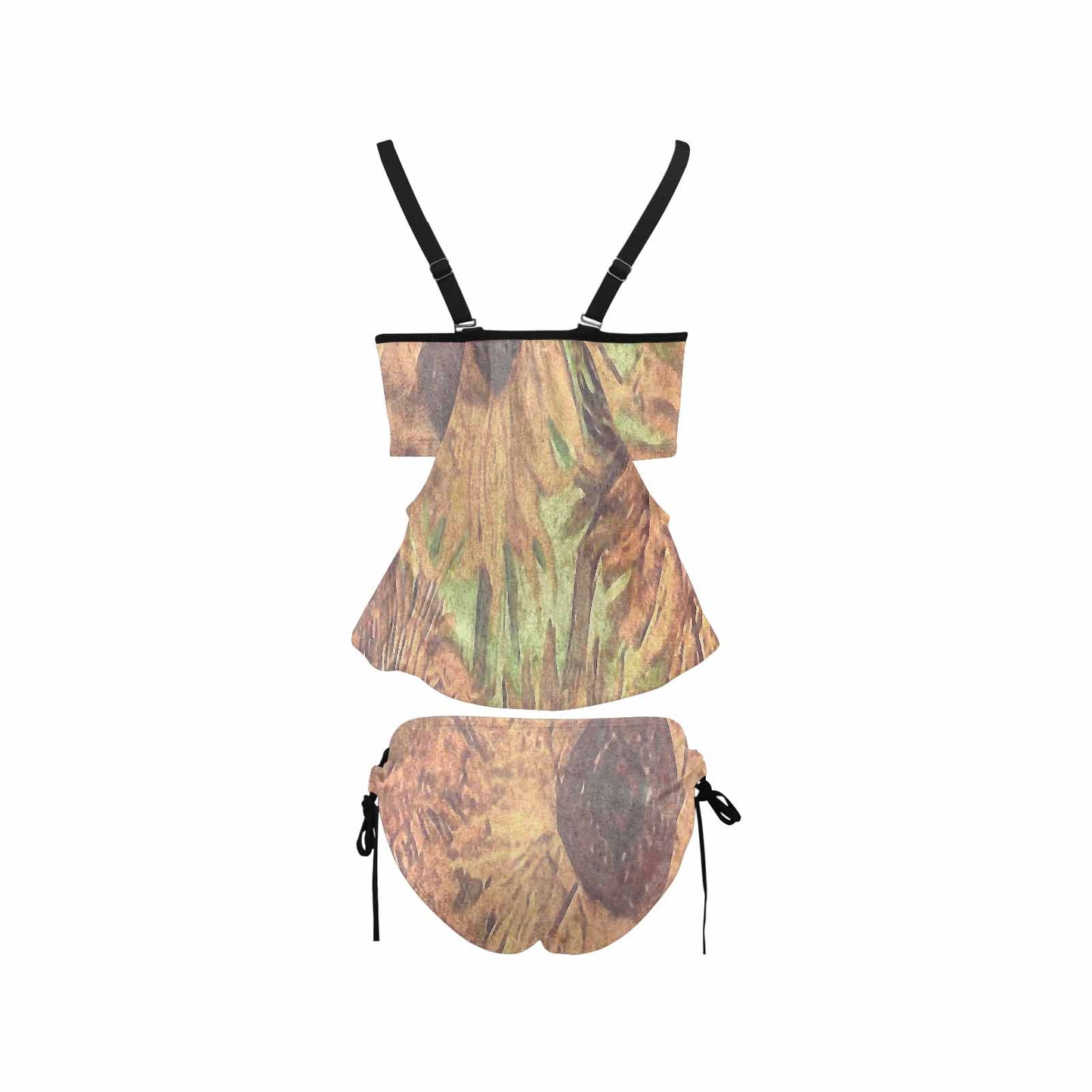 Vintage floral,cover belly tankini beach wear, swim wear, Design 48xx