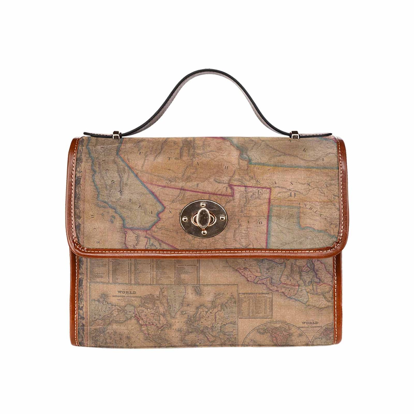 Antique Map Handbag, Model 1695341, Design 28